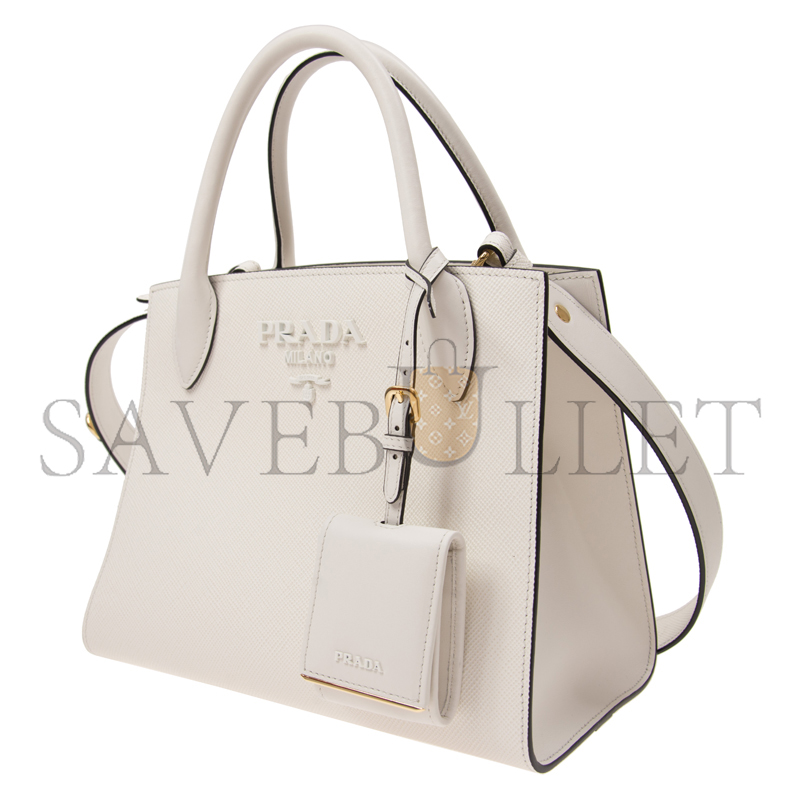 PRADA SAFFIANO CUIR LEATHER SMALL MONOCHROME TOTE 1BA156 (26*20*13.5cm) 